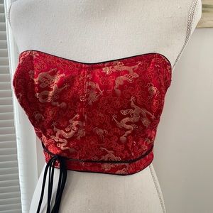 Dragon brocade bustier